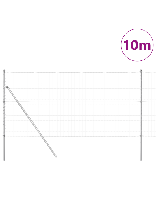 Euro aita 7 pylväällä 1.4x10 m galvanoitu teräs