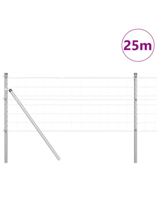 Euroaita 13 pylväällä 0.6x25 m galvanoidusta teräksestä