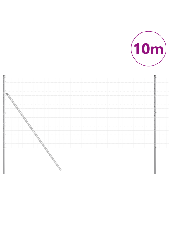 Euroaita 7 pylväällä 1x10 m galvanoitua terästä
