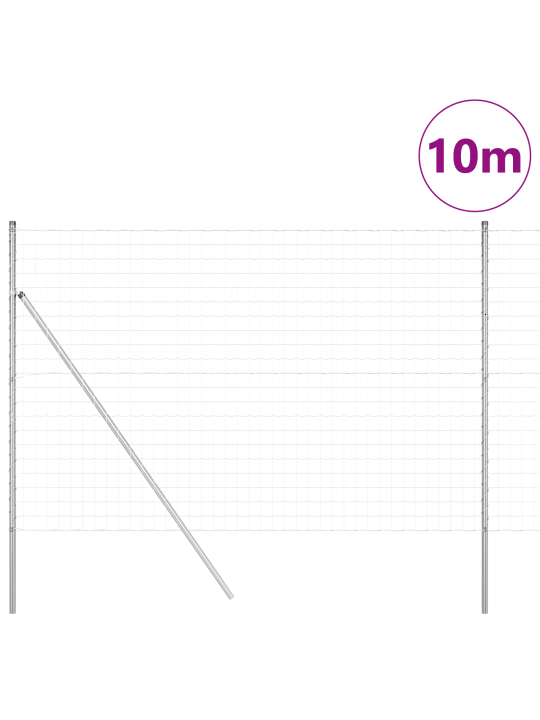Euro aita 7 pylväällä 1.6x10 m galvanoitu teräs