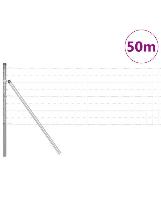 Euro-aida 13 pylväällä 0.6x50 m galvanoidusta teräksestä