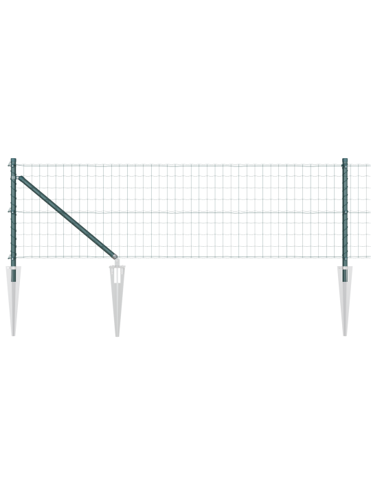 Euro-aita 7 piikkipostilla 0.8x10 m galvanoitu teräs vihreä