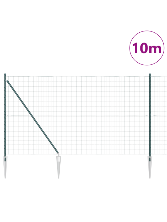 Euroaita 7 piikkipostilla 1.5x10 m galvanoitua terästä vihreä