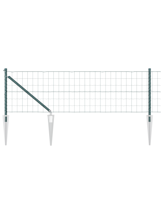 Euroaitaus 13 piikkipostilla 0.6x25 m galvanoidusta teräksestä vihreä