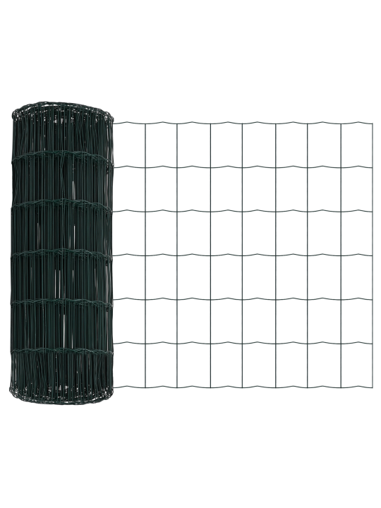 Euroaitaus 13 piikkipalkilla 0.8x25 m Galvanoitu teräs vihreä