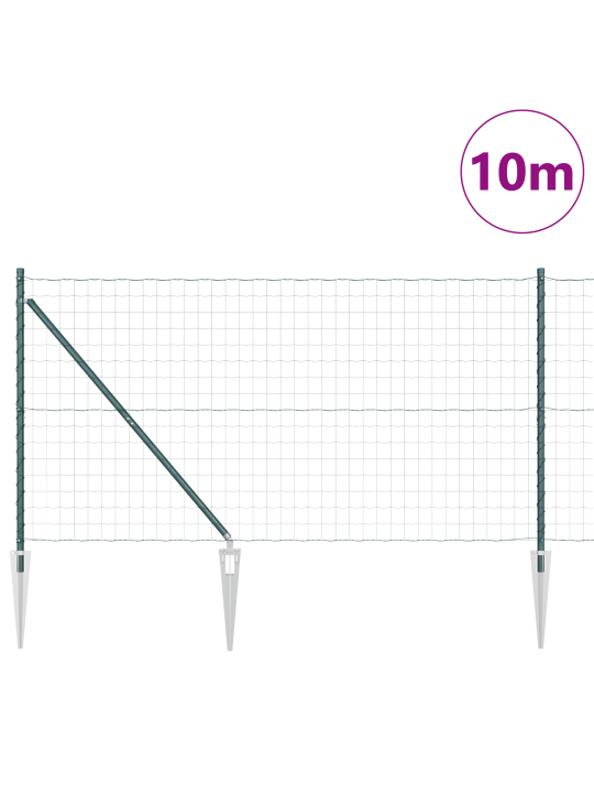 Euroaita 7 piikkipostilla 1.4x10 m galvanoitu teräs vihreä