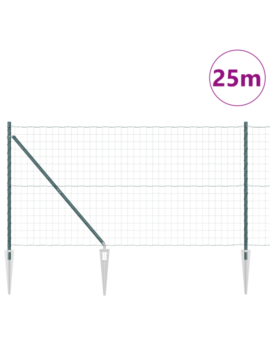 Euroaita 2 kpl vihreä jauhemaalattu teräs 25 x 1.2 m