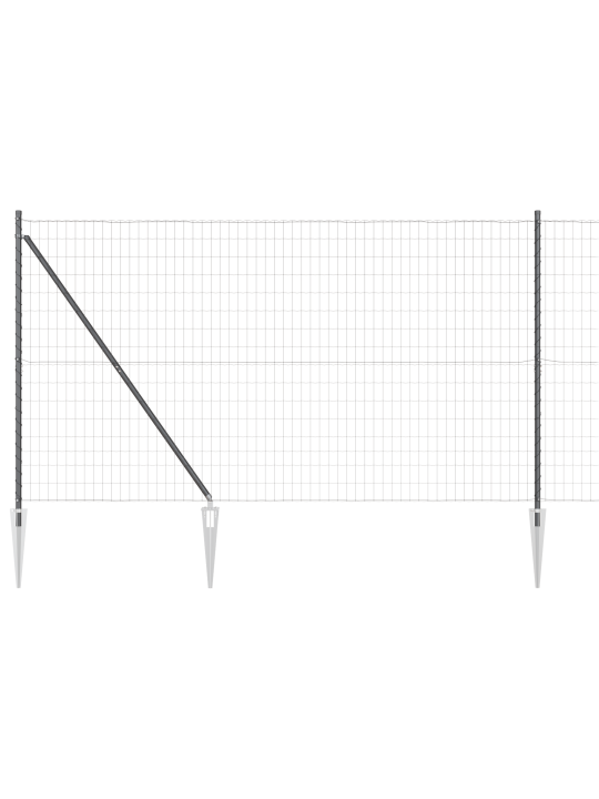 Euro aita 7 piikkipostilla 1.6x10 m galvanoitu teräs harmaa
