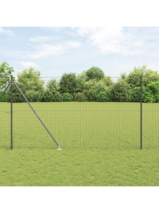 Euro -aita 7 piikkipostilla 1.5x10 m galvanoitua terästä harmaa