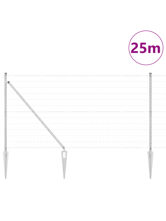 Euroaita, 13 piikkipostilla, 1.2x25 m, galvanoitu teräs