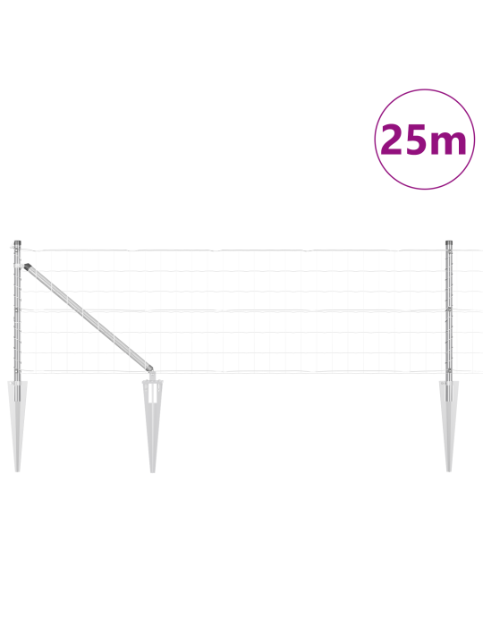 Euro aita 13 pistokepostilla 0.4x25 m galvanoitu teräs