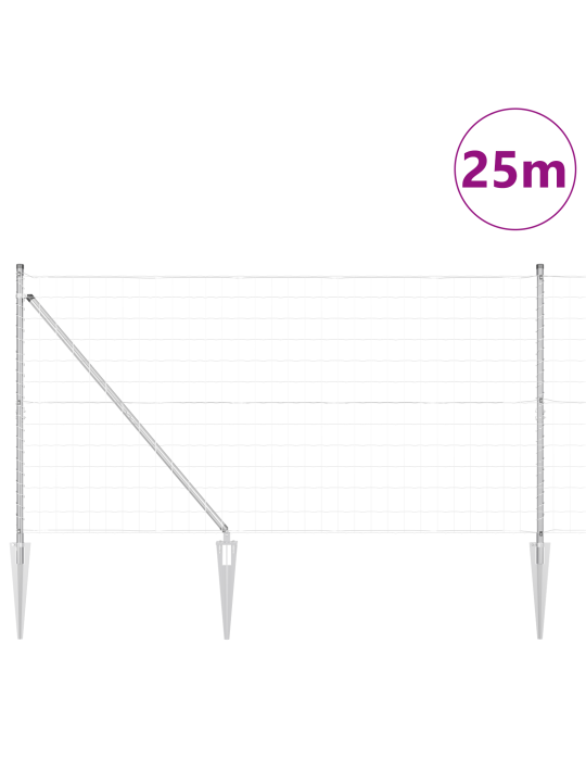 Euro aita 13 piikkipylväällä 1.2x25 m galvanoitu teräs