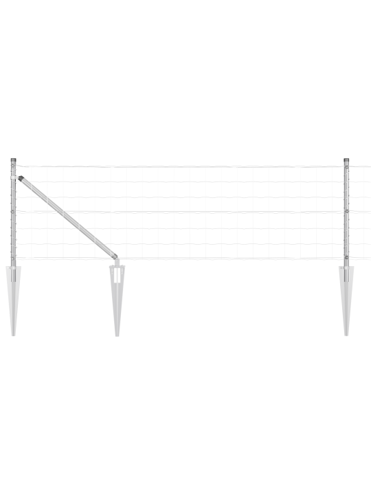 Euroaita 13 pistotolppalla 0.8x25 m galvanoitu teräs