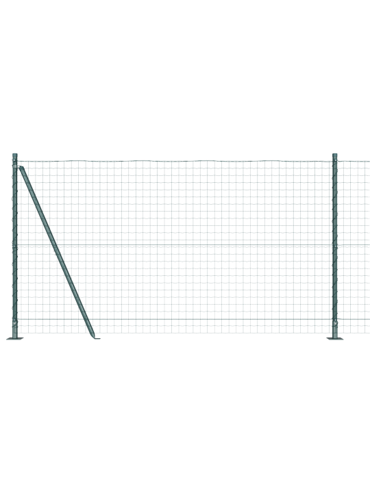 Euro aita 7 flange-pylväillä 1.2x10 m galvanoidusta teräksestä