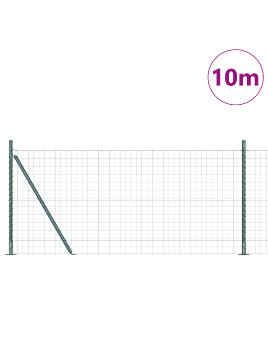 Euro aita 7 flanged-pylväällä 0.8x10 m galvanoitu teräs