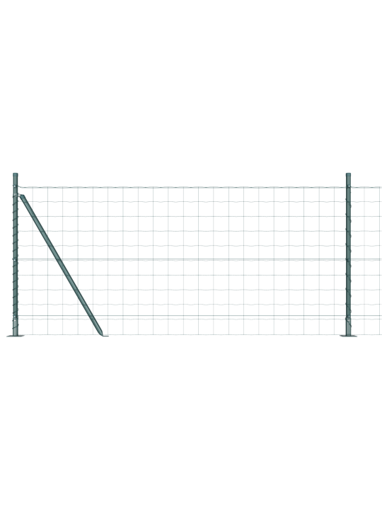 Euroaita 2 kpl vihreä pvc-pinnoitettu metalli 10 x 0.8 m