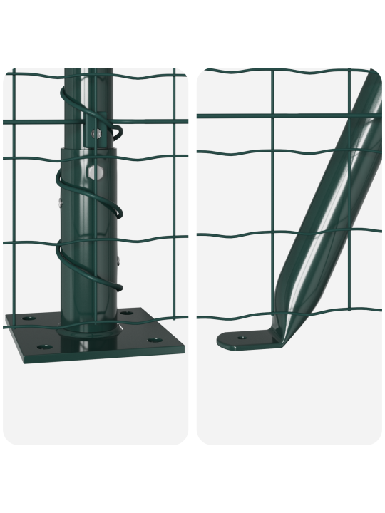 Euro aita 13 flanged posts 0.4x25 m galvanoitu teräs