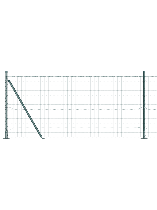 Euroaitta 2 kpl Vihreä Jauhemaalattu teräs 25 x 1.0 m