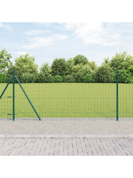 Euroaitta 2 kpl Vihreä Jauhemaalattu teräs 25 x 1.0 m