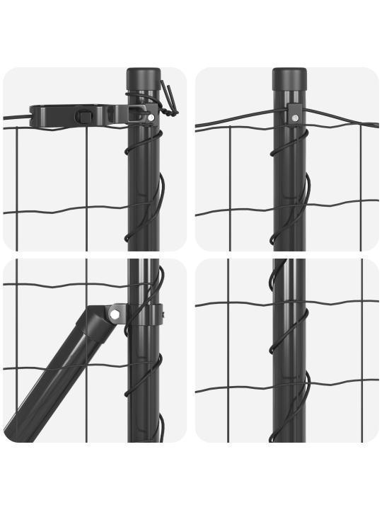 Euroaita 13 Flanged Posts 0.6x25 m Galvanoitu teräs