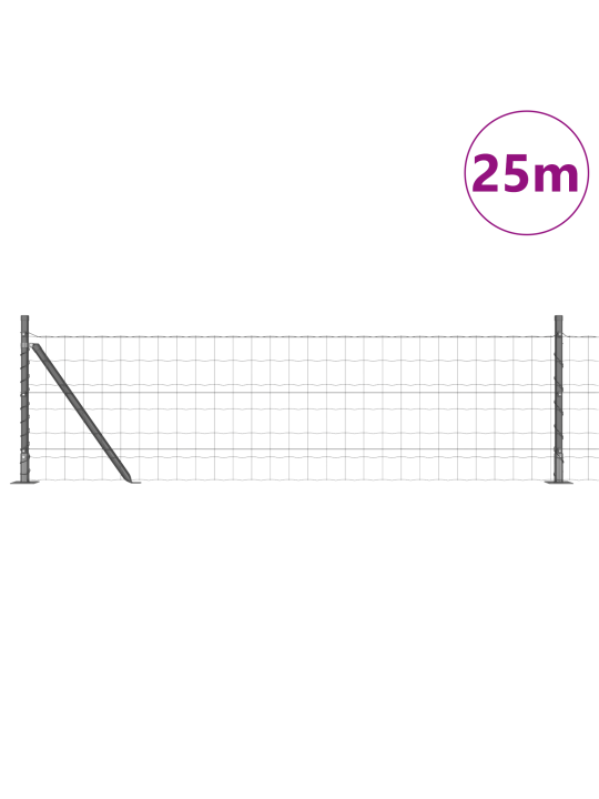 Euroaita 13 Flanged Posts 0.6x25 m Galvanoitu teräs