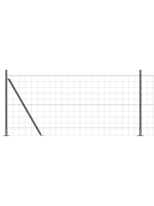 Euro aita 2 kpl harmaa betonipohja, metallipylväät 25 x 1 m