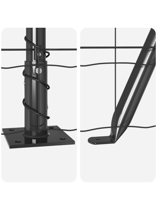 Euro aita 13 flanged posts 0.6x50 m galvanoitua terästä