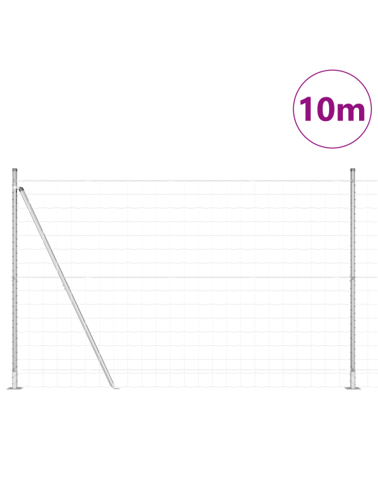Euroaitaus 7 flangillista pylvästä 1.6x10 m Galvanoitu teräs