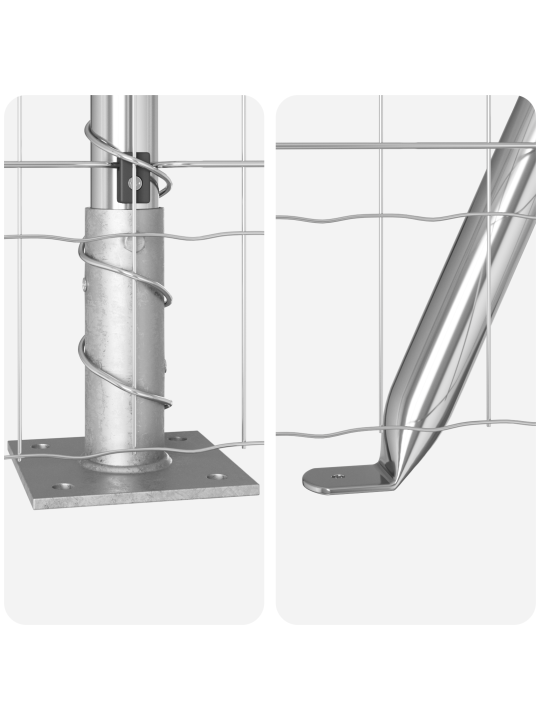 Euroaita 13 flanged posts 0.8x25 m galvanoitu teräs