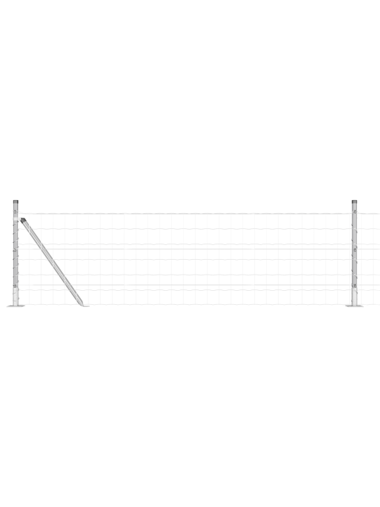 Euro aita, 13 flanged posts 0.4x25 m galvanoitu teräs
