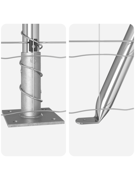 Euro aita 13 flanged posts 1.2x25 m galvanoitu teräs