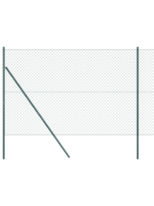 Ketjuaita 7 pylväällä 1.6x10 m galvanoitu teräs vihreä