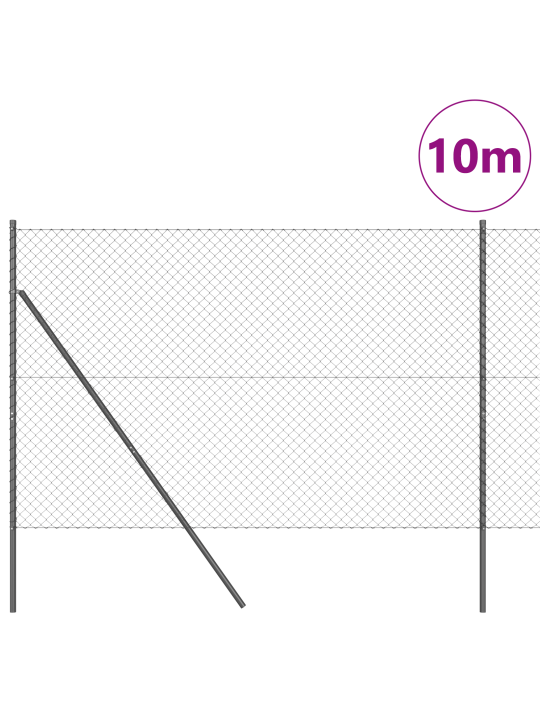 Ketjuaita 7 tukilla 1.5x10 m galvanoidusta teräksestä harmaa