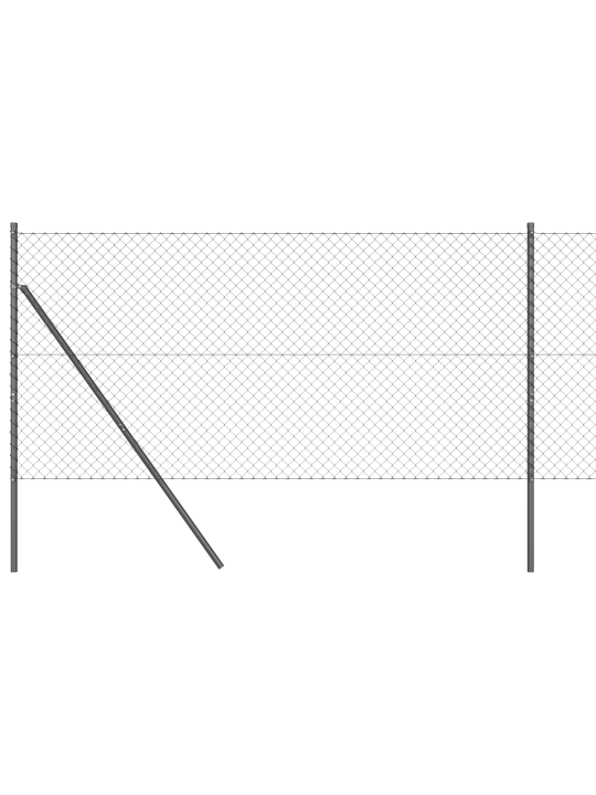 Ketjuaita 13 pylväällä 1x25 m galvanoitu teräs harmaa