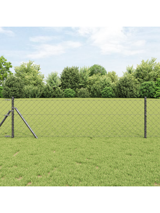 Ketjuaita harmaa 2 kpl harmaa jauhemaalattu teräs 25 x 0.8 m