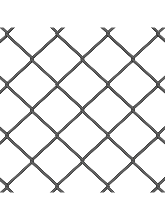 Ketjuaita, 13 pylväällä 1,2x25 m galvanoitua terästä harmaa