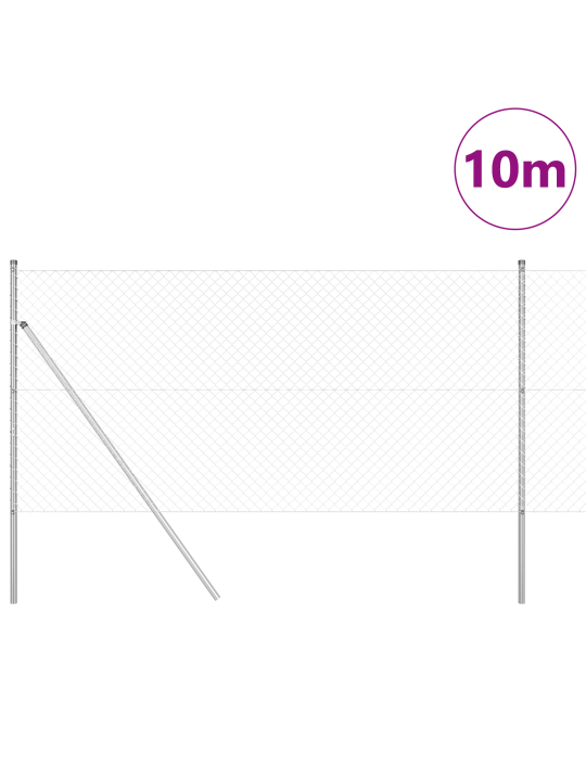 Ketjuaita 7 pylväällä 1.4x10 m galvanoitu teräs