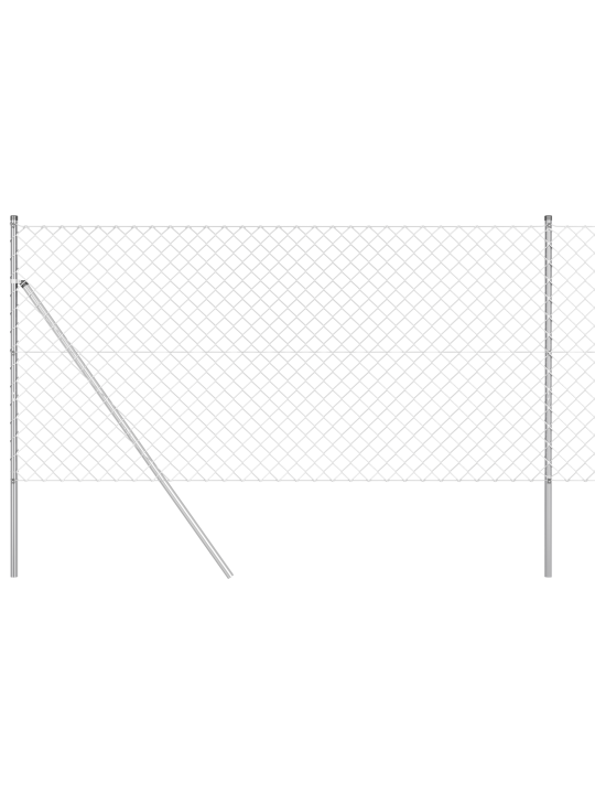 Ketjuaita 7 pylväällä 1,4x10 m galvanoitu teräs