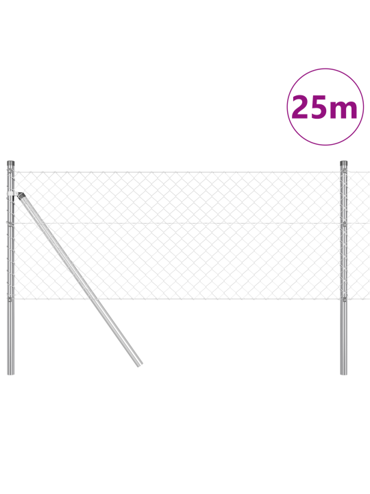 Ketjuverkko 13 tolppa 0.8x25 m galvanoitu teräs