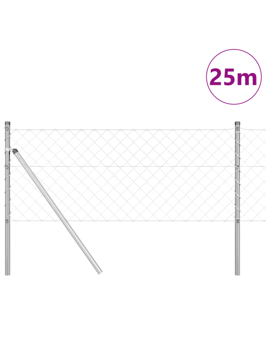 Ketjuaidat 13 tolpalla 0.4x25 m galvanoidusta teräksestä