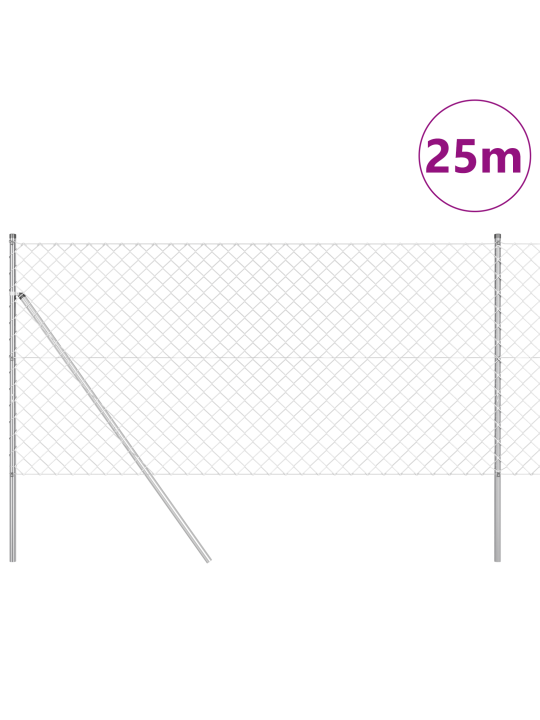 Ketjuaita 13 pylväällä 1.2x25 m galvanoitu teräs