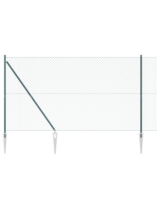 Ketjuaidat 2 kpl vihreä metalli 1.5 x 25 m ketjuaidat