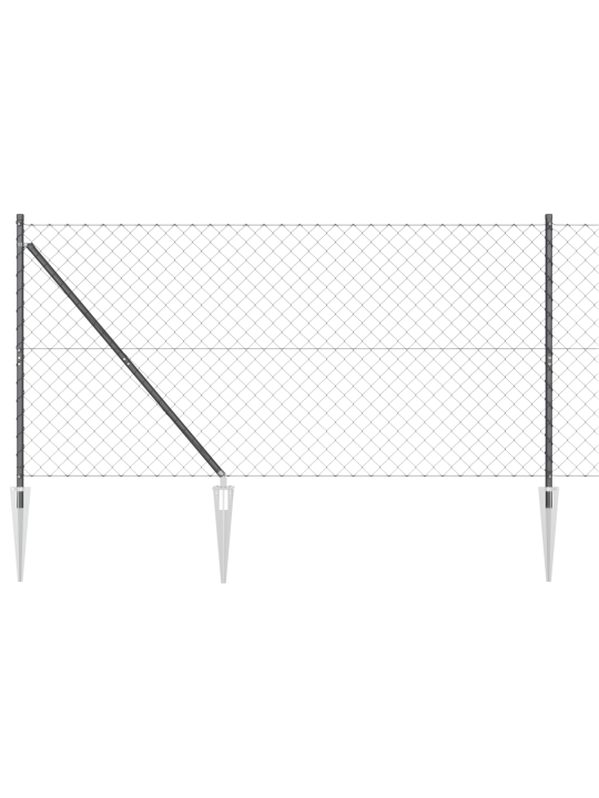 Ketjupitkäaita 7 piikkipostilla 1.2x10 m galvanoitu teräs