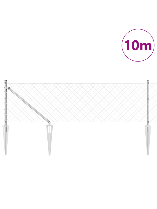 Ketjuaita 7 kärkipostilla 0.4x10 m galvanoitu teräs