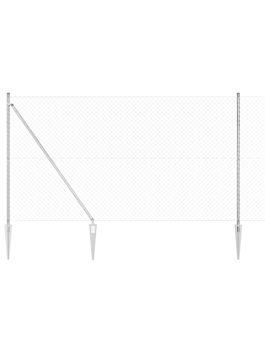 Ketjuaita 7 piikkipostilla 1,6 x 10 m sinkitystä teräksestä