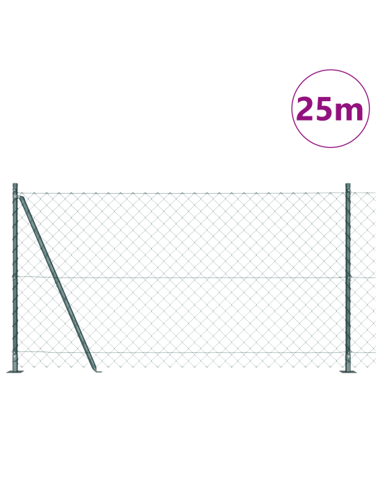 Ketjuaita 13 halkaistulla pylväällä 1.2x25 m galvanoitu teräs
