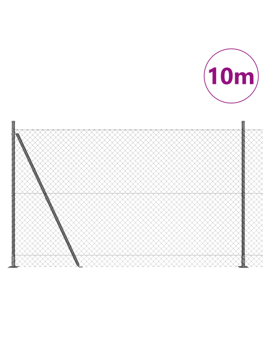 Ketjuaita 7 flangipylväällä 1.6x10 m galvanoitu teräs