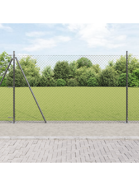 Ketjuaita 7 flangipylväällä 1.6x10 m galvanoitu teräs