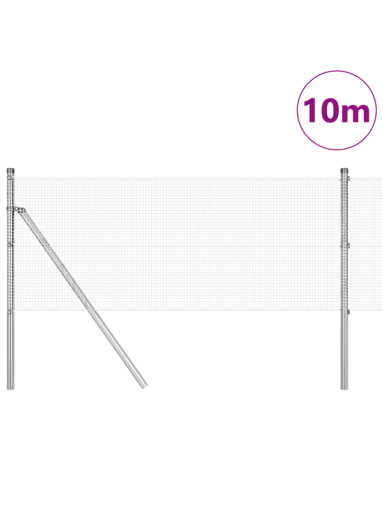 Hitsattu langoitusaita 7 pylväällä 0.8x10 m galvanoitu teräs