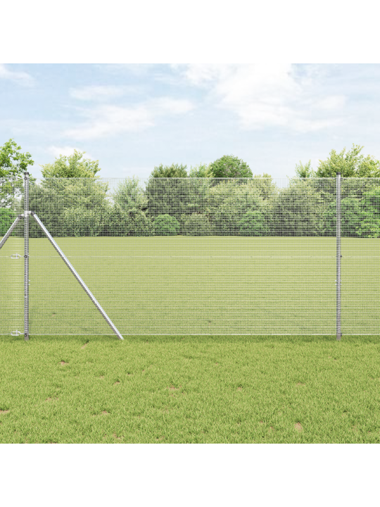 Hitsaustaidetuotteen aita 13 tolppaa 1x25 m galvanoitu teräs